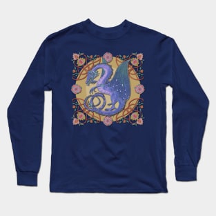 Celtic Medieval Celestial Sky Dragon Long Sleeve T-Shirt